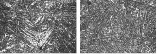 圖13-118 心部金相組織 500&times; 圖13-119 邊緣金相組織 500&times;