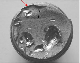 圖11-139 試樣斷面宏觀形貌 圖11-139 試樣斷面宏觀形貌